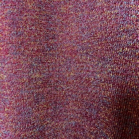 ModCloth Cardigan Womens Size Medium Burgundy Metallic Button Down Sweater - Picture 6 of 16